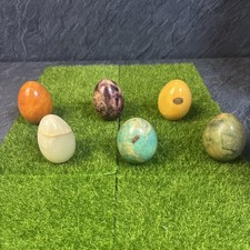 Lot of 6 Vintage Stone Eggs -