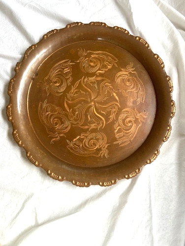 Eastern copper tray with - tray,