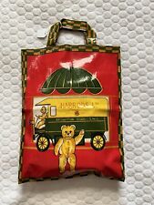 VINTAGE HARRODS LTD  BROMPTON RD S.W.I BEAR SHOPPING TOTE PVC BAG RED MIX NEW ?