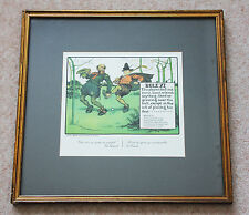 CLOSING SALE Satirical colour print by Chas Crombie 'The Rules of Golf' Rule 11