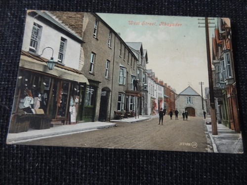 West street rhayader postcard - street,