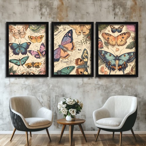 Vintage butterfly wall art - wall,