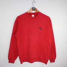Fruit Of The Loom Sweatshirt Mens Medium Red With Chest Logo Vintage 1980’s 80’s