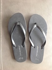 LADIES PRIMARK FLIP FLOPS BLACK SIZE 5 BNWOB