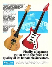 vtg 80s WESTONE MAGAZINE PRINT AD Concord I Thunder 3 Electric Guitar Pinup Page