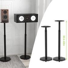 2x Universal Speaker Stand Floor Standing Surround Sound Adjustable 32.6 to 43in