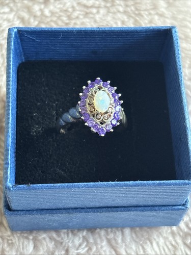Sterling silver amethyst opal - sterling,