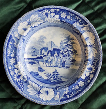 Antique English blue and white