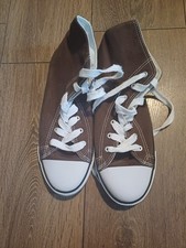 Donnay Canvas Mens Trainers Shoes Brown Size 8.5 High Top