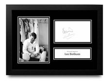 Ian Botham Signed A4 Framed