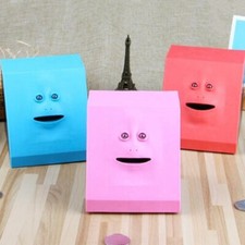 Creative Children Sensor Coin Box Cute Face Bank Money Safe Box Piggy Banks