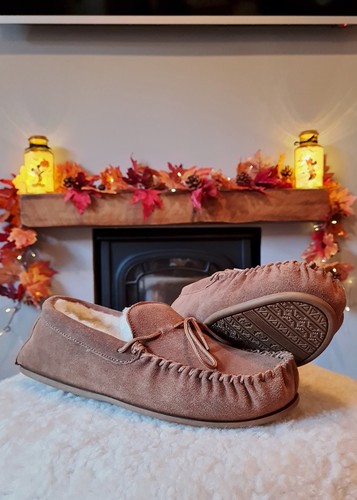 Men sheepskin moccasin - sheepskin,
