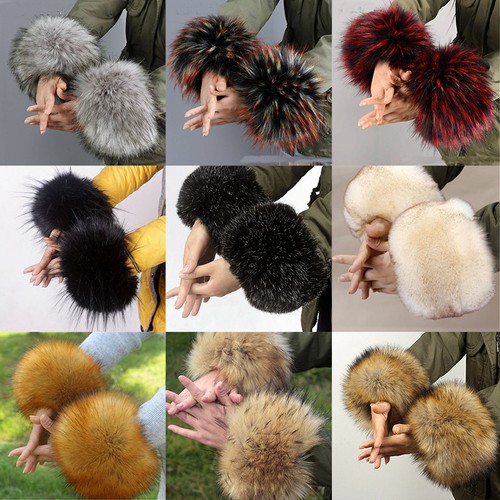Cuff windproof faux fur wrist - windproof,
