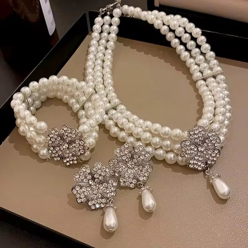 Faux pearl rhinestone - faux,