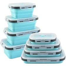 4 Foldable Food Silicone Boxs