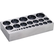 Flat Doming Dapping Block Shape with Round 27 Depressions Jewellers Craft Tool 