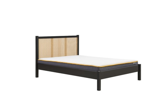 Croxley rattan bed black oak - &,