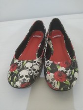 BANNED Skull and Roses slip on