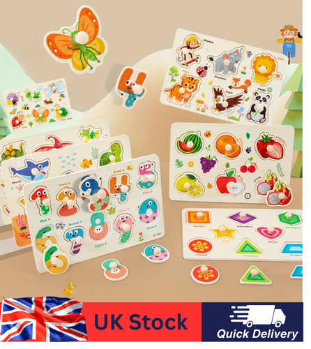 Wooden peg puzzles pcs - puzzles,