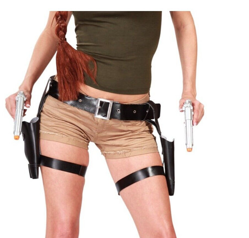 Double holster with guns - with, fancy