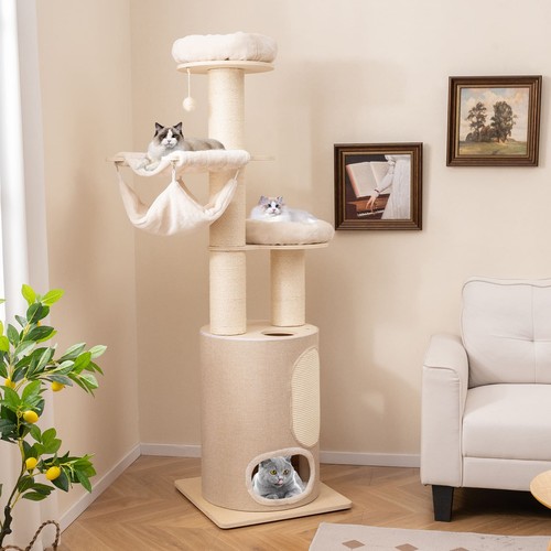 187 tall wooden cat tower - 187,