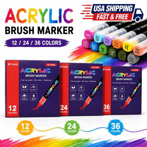 Colors acrylic paint pens - 36,