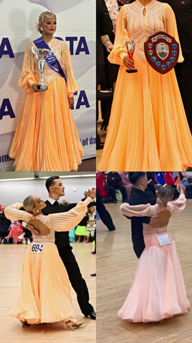 Peach ballroom dance - , dress