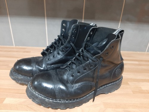 Grinders black leather - black, combat