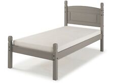 Corona Bed Frame Single 3'0 Low End Grey Wax Solid Pine by Mercers Furniture®
