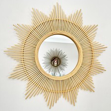 Bamboo Sunburst Wall Mirror