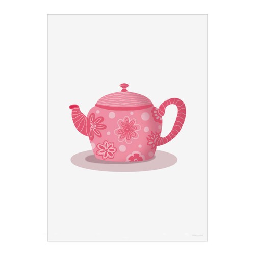 Funky teapot unframed wall - teapot',