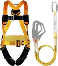 CHAMSUREUK Full Body Safety Harness with 2 Hooks & 2m Lanyard (Max load 100KG)