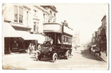 R/P postcard of a motor bus in
