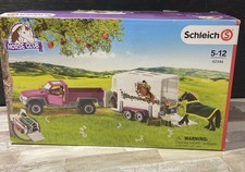 Schleich HORSE CLUB Toy Horse Trailer/Pickup Truck Playset 42346 COMPLETE & BOX