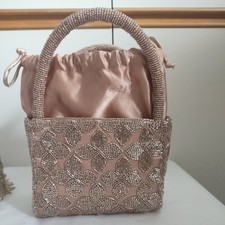 L.K.Bennett peach Clutch Bag, Gold peach £129.00 new no tags