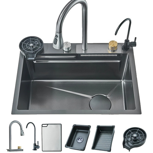 Matte gray basin flying rain - gray,