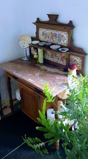 Victorian washstand with tile - victorian,