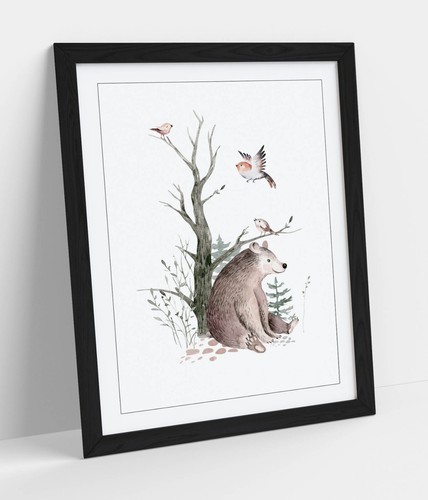 Woodland animals watercolour - woodland,