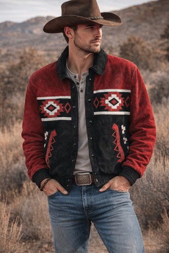 Vintage 80s southwestern suede - vintage,