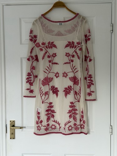 Floral embroidered cream alice - floral,