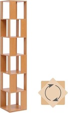 Rotating 6-Tier Tall Bookshelf