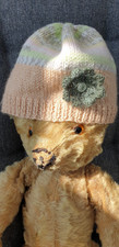Hand knitted teddy bear doll - hand, bear/