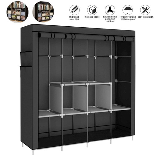 Black large fabric canvas - black,