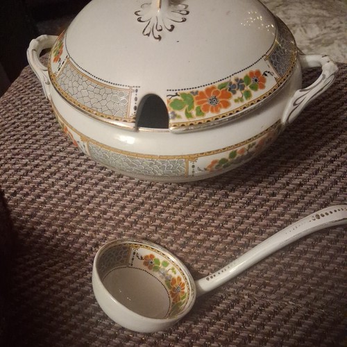 Antique art deco soup - antique,