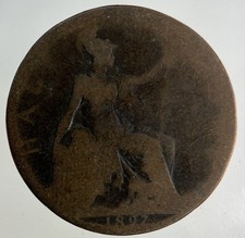 1897 Victoria Half-Penny Coin