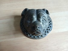 Rare Vintage Heavy Brass Staffordshire Bull Terrier Door Knocker Keyhole Cover 