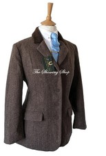 LADIES SHERWOOD CAMPOLINO BROWN TWEED SHOWING JACKET SIZE 12 (36)