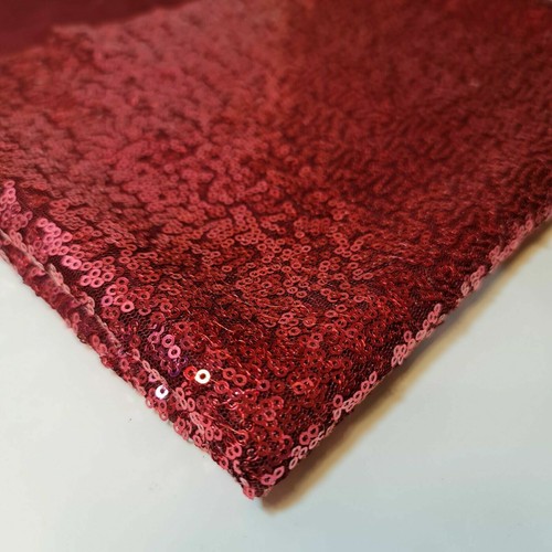 Cherry red sequin fabric - cherry,