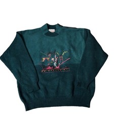 Australian L’Alpina Jumper Men’s Large Teal Vintage Retro Pullover Sweater