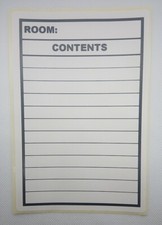 Contents labels moving house - contents,